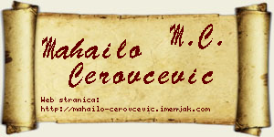 Mahailo Cerovčević vizit kartica